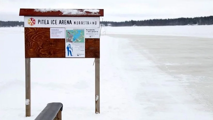 Piteå ice arena vid Norrstrand är stängd under torsdagen. (Arkivbild)