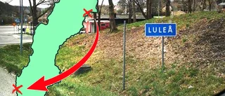 Luleåskylt hamnade – i Göteborg