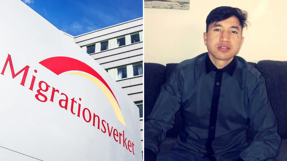 Sarwar Resay fick tillfälligt uppehållstillstånd enligt nya gymnasielagen. Nu måste han inom ett halvår få fast tjänst eller kunna visa att han har jobb två år framöver, annars riskerar han utvisning.