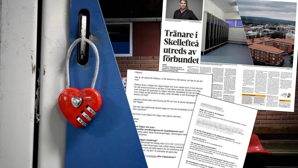 2017 kom indikationer på problem med skelleftetränarens ledarskap till kommunens kännedom. (Bilden är ett montage och skolskåpet har ingenting att göra med skolan eller föreningen.)