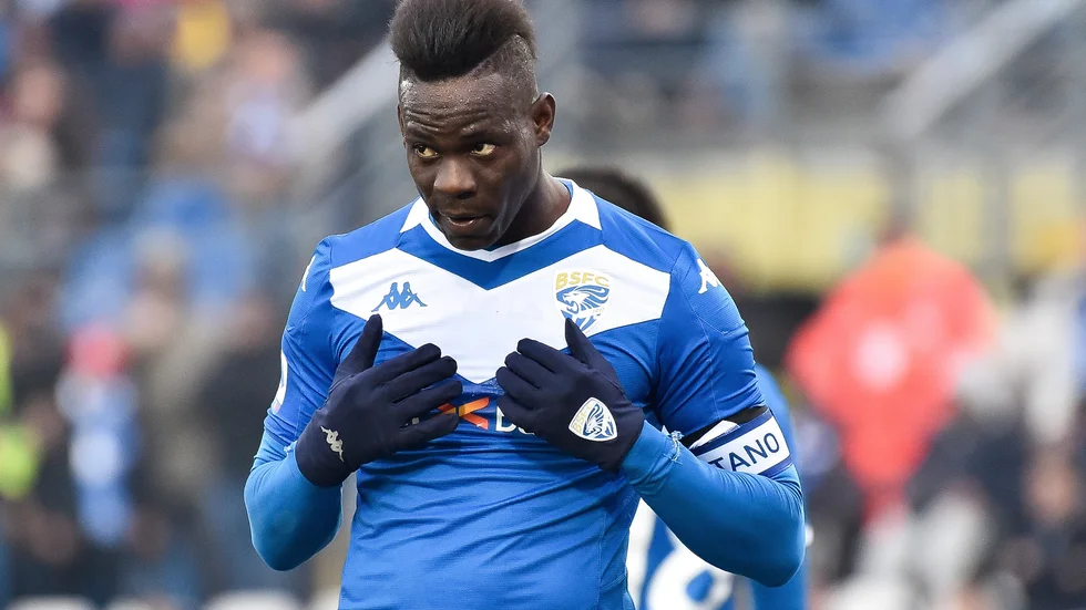 Mario Balotelli. På väg bort från Brescia? Arkivbild.