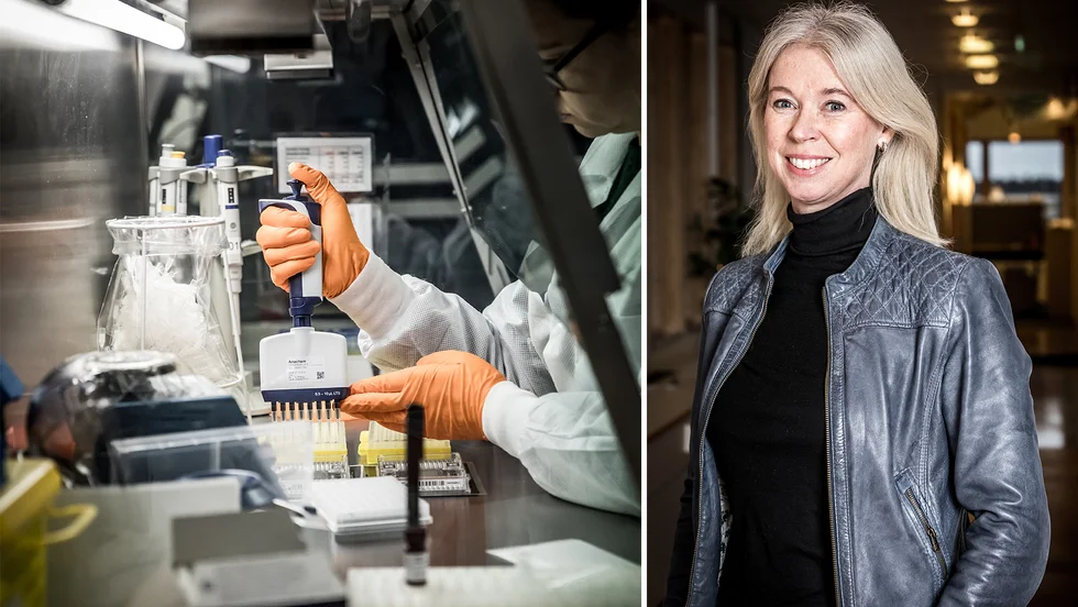 I labbet förbereds proverna inför den så kallade sekvenseringen. Till vänster bolagets produktchef Annica Örnell.