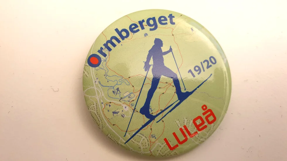 Så ser den ut, knappen som visar att du har betalat spåravgiften på Ormberget i Luleå.