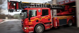 Container brann på industriområde