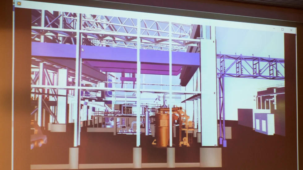 Så här kommer delar av det nya smältverket se ut. Återvinning och cirkulär ekonomi är målet berättade Timo Parviainen, projektledare vid Outokumpu vid en presentation i slutet av förra året.