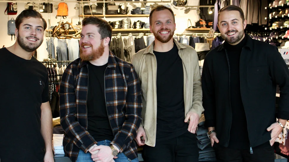 Jakob Nordlund, Viktor Jäder, Johnny Hedlund och Alexander Nordlund på The Local Store. Foto: Pressbild. 