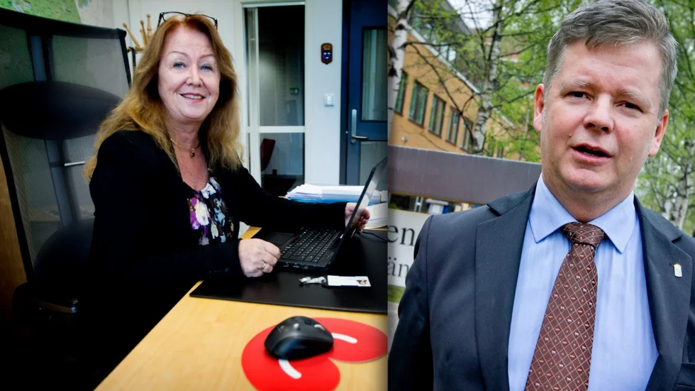 Margaretha Alfredsson, stadsdirektör, och Lars Lustig, länsråd vid Länsstyrelsen i Västerbotten
