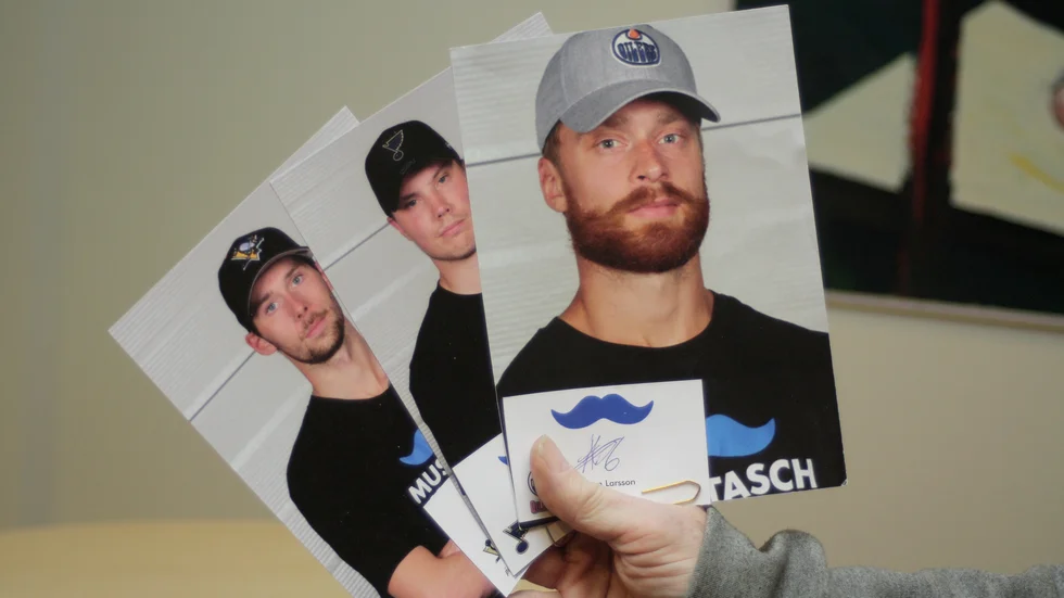 Tre av NHL-splarna som ställer upp för satsningen på forskning kring prostatacancer.