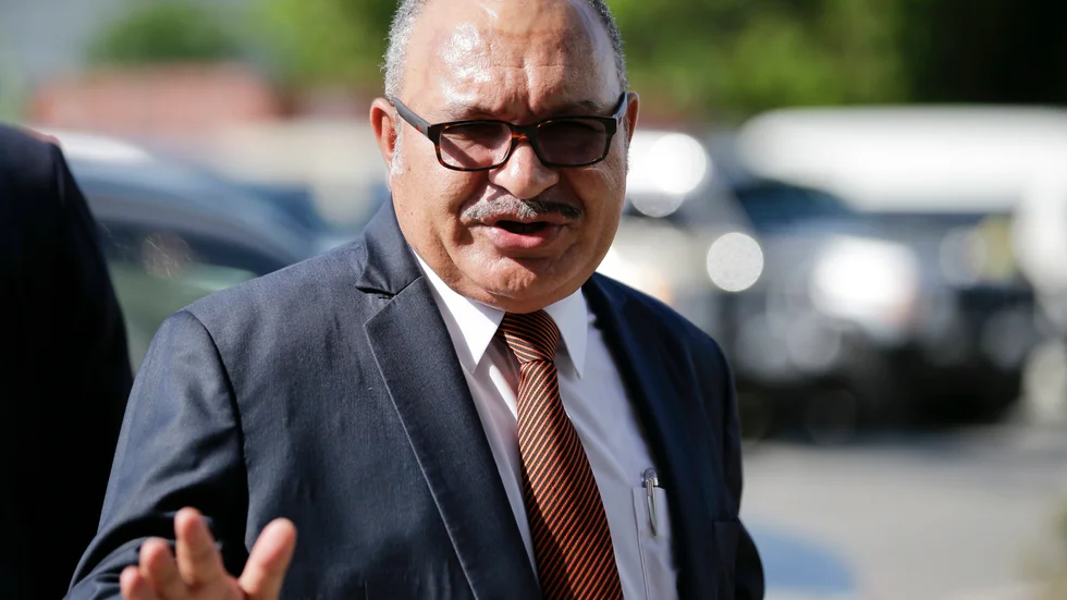 Papua Nya Guineas tidigare premiärminister Peter O'Neill. Arkivbild.