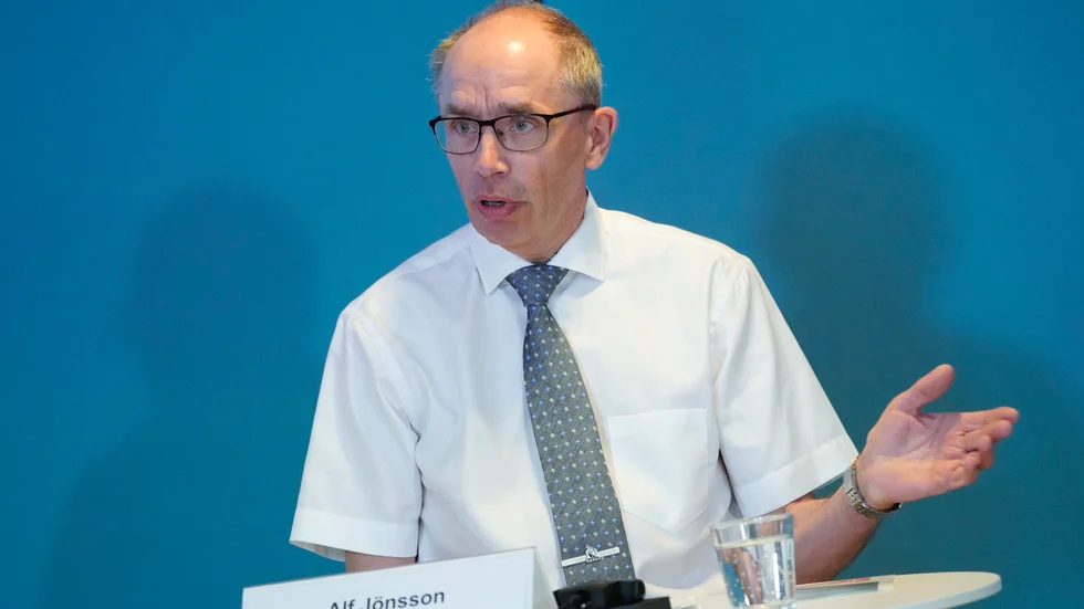 Regiondirektören Alf Jönsson vid onsdagens pressträff.