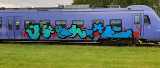 Tågklottrare på plats när larmet gick