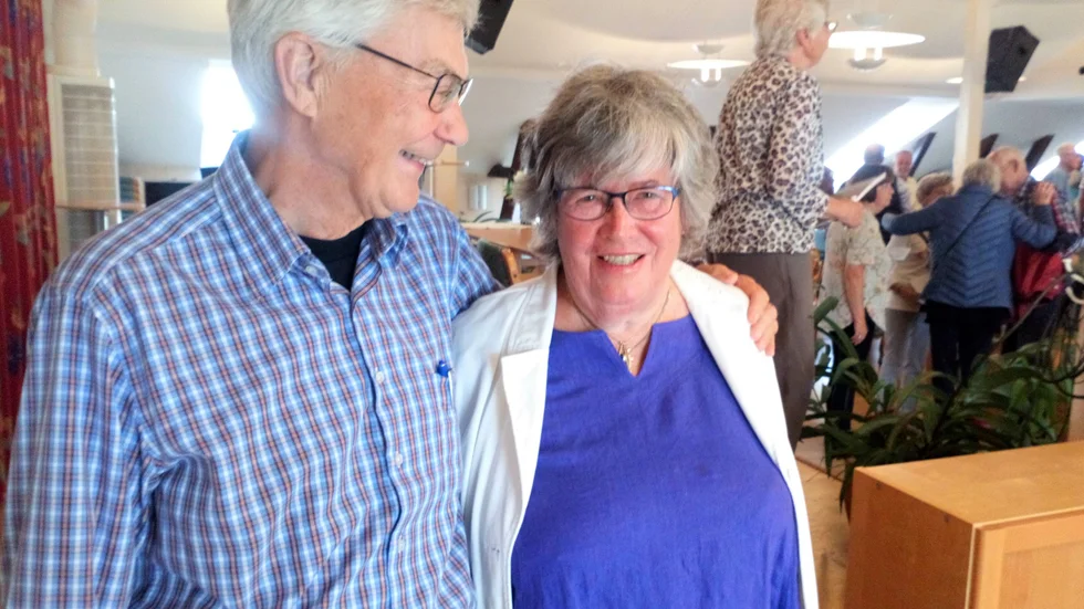 Stig Nordqvist, ordförande för SPF-distriktet välkomnade Britt-Marie Rönnbäck som ny ordförande för SPF Seniorerna Nyköping i september 2018. 