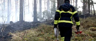 Torrt gräs och starka vindar skapar risk för brand