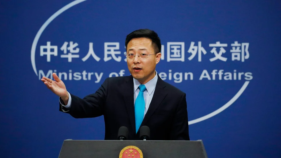 Zhao Lijian, talesperson vid Kinas utrikesdepartement. Arkivbild.