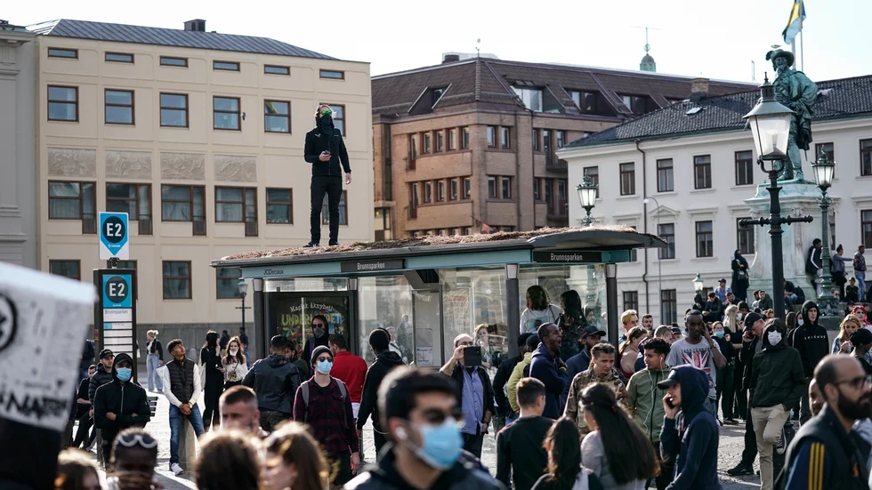  Oroligt. En demonstration till stöd för Black Lives Matter upplöstes i Göteborg i helgen. 