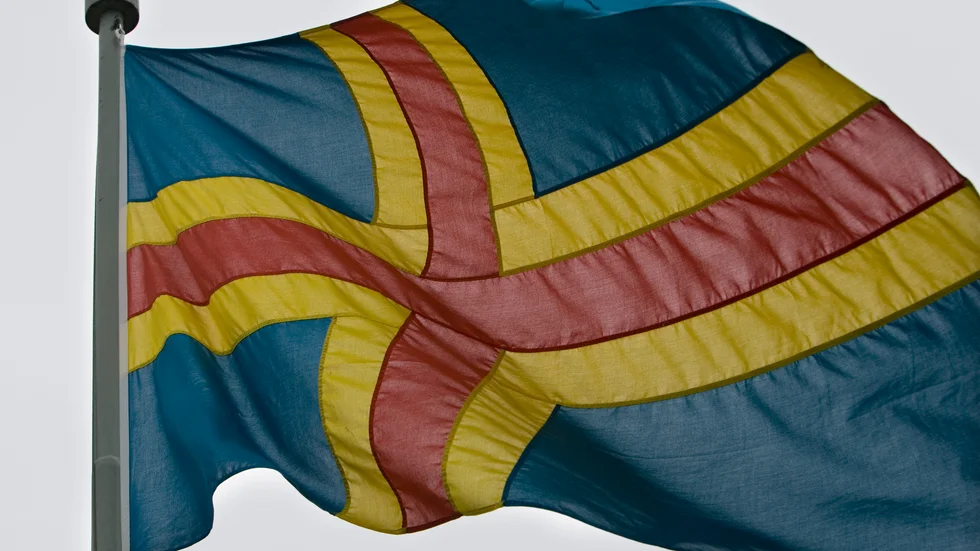 Ålands flagga. Arkivfoto.