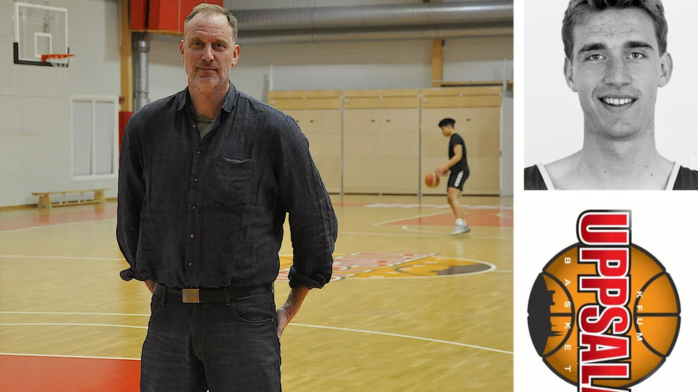 Henrik Ringmar är tillbaka i KFUM Uppsala Basket. På den lilla bilen är Ringmar fotad inför en samling med det svenska basketlandslaget 1988.
