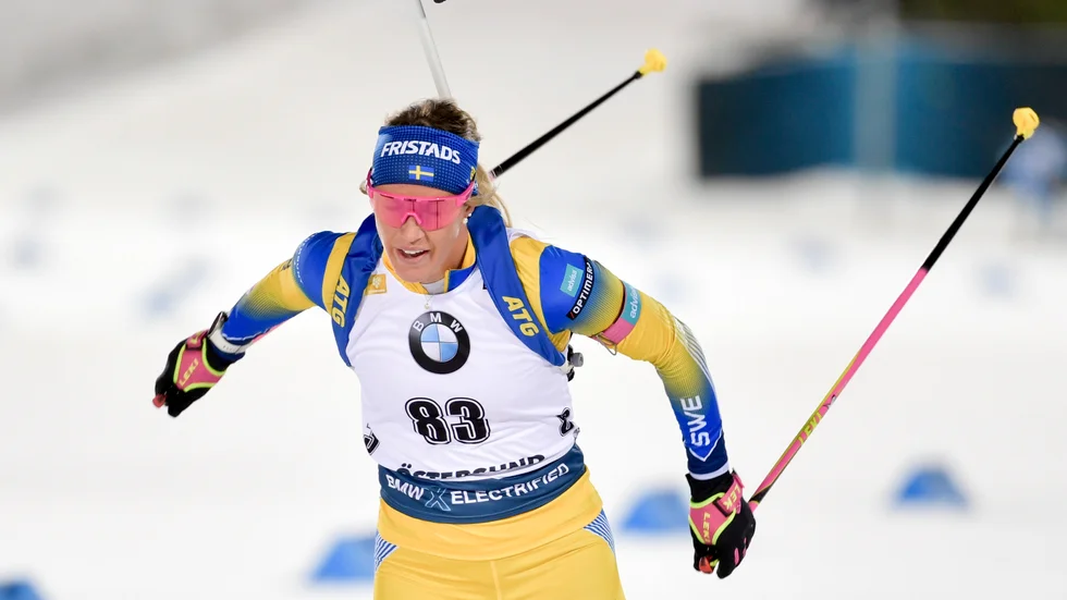 Ingela Andersson åkte snabbt i masstarten. Med bättre skytte hade hon nått en topplacering.