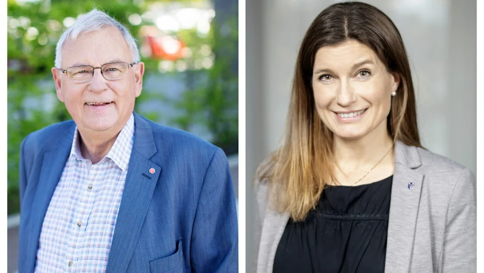 Thore Nyman (S) och Anna Malm-Kelfve (M).