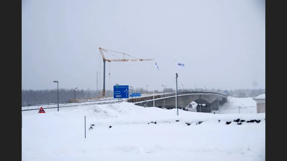 Bygget vid bron i Kalix.