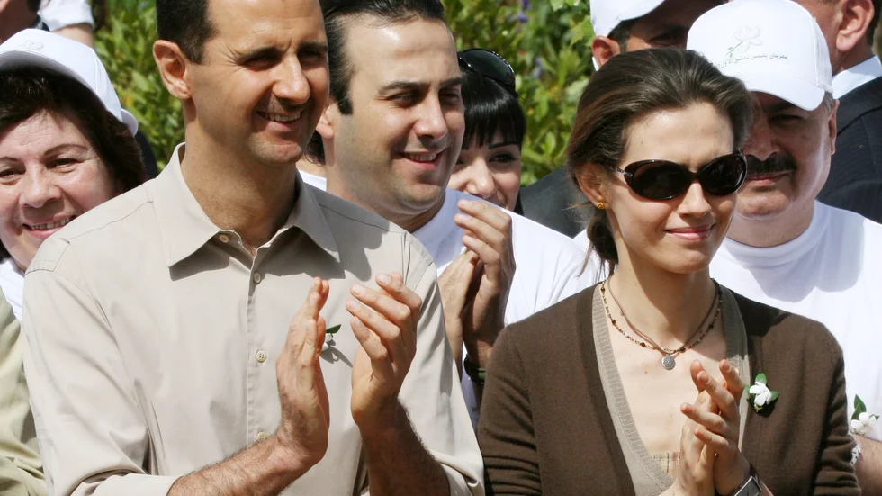Syriens president Bashar al-Assad och hans fru Asma al-Assad. Arkivbild.