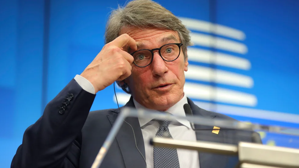 EU-parlamentets talman David Sassoli. Arkivfoto.