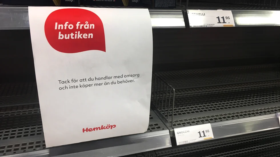 Tänk på andra, köp inte mer än ni behöver.