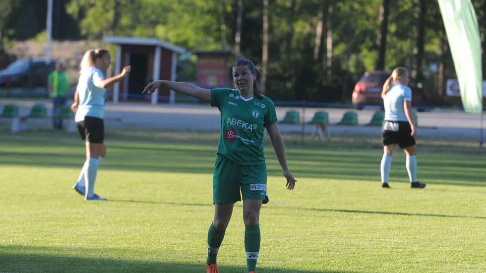 Amanda Nordlie jobbade hårt på innermittfältet.