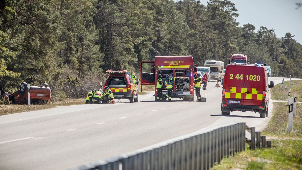 En singelolycka har inträffat på Toftavägen.