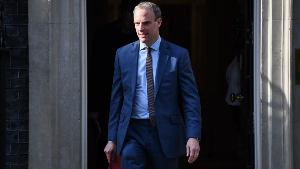 Storbritanniens utrikesminister Dominic Raab. Arkivbild.