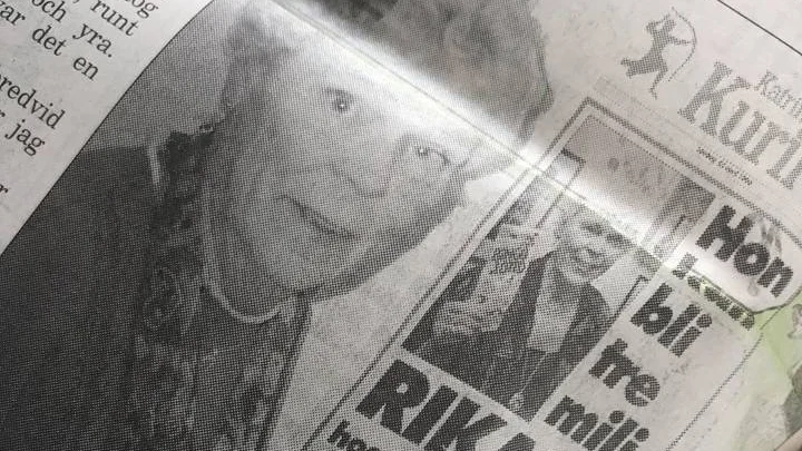 Kuriren för 25 år sedan: KK har mött Ingrid Brunnvall drygt ett år efter det att hon vann två miljoner hos Loket.