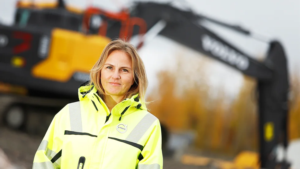 Anne Bast, kommunikationschef på Volvo CE i Eskilstuna.