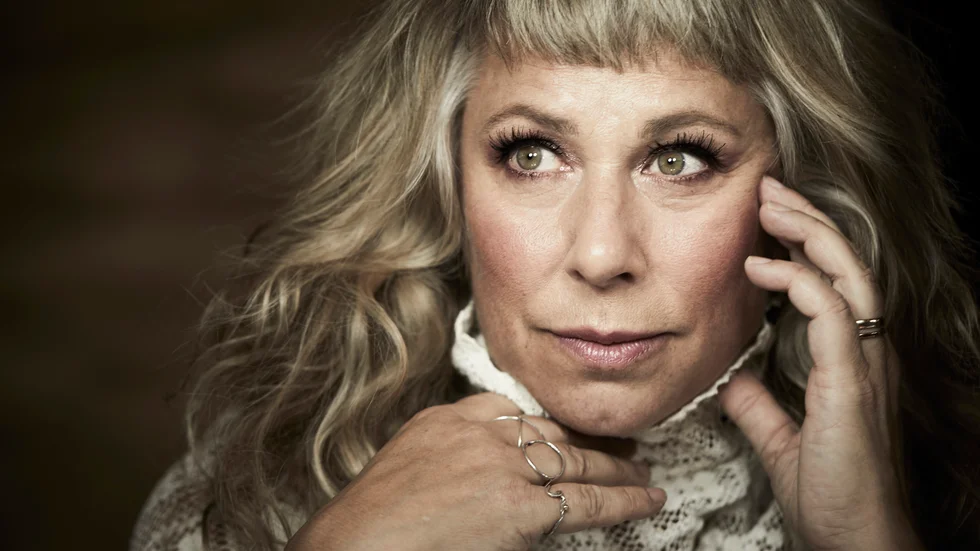 Konstnären och radioprofilen Stina Wollter.