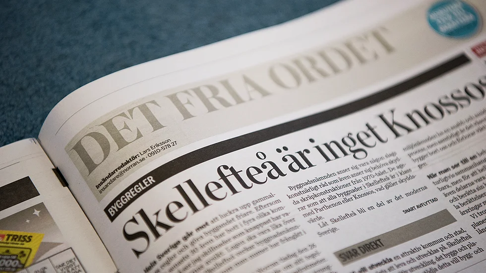 Dennis Fahlgren har synat Norrans insändarsida. 