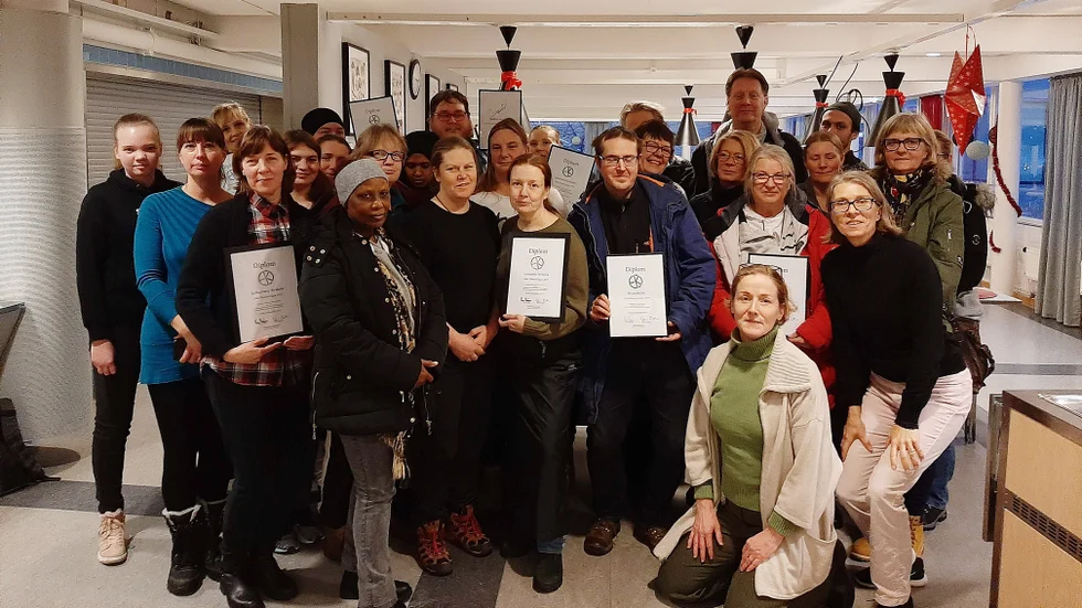 Måltidsservice i Flens kommun diplomerades för satsningen på ekologisk mat.
