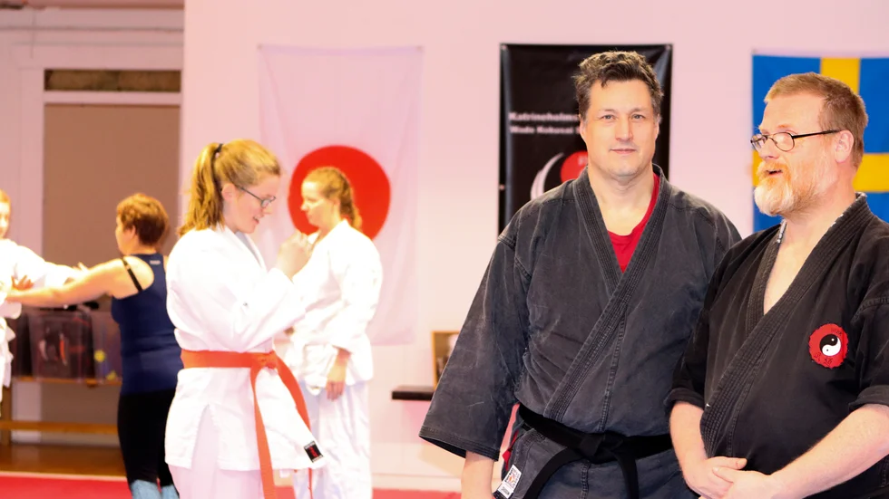 Jan-Erik Roos var en av deltagarna av Anders "Baloo" Irenius undervisning av ju-jutsu i helgen.