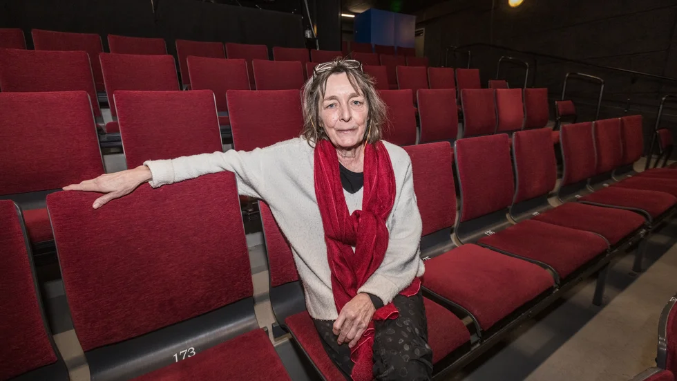Maria Björk på plats i den salong hon gärna besöker framöver - fast då som en i publiken.