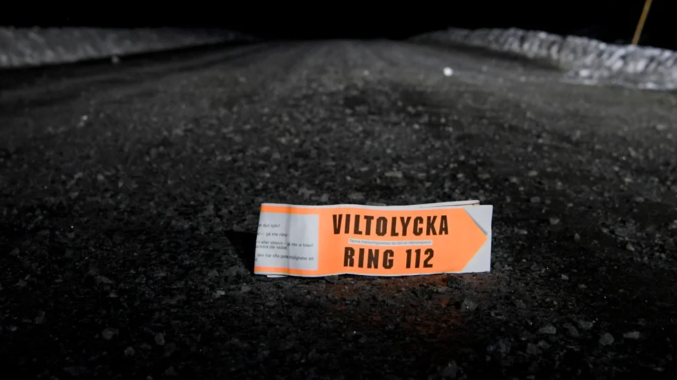 Polisen betonar vikten av att märka ut olycksplatsen. Det gör det mycket lättare för eftersöksjägarna.