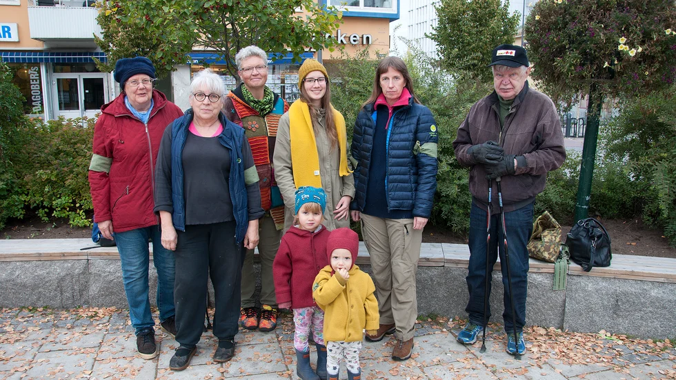 Britt Nordenstam, Ann Carlberg, Monica Kolm, Annika Van Keeken med barnen Frej och Julia, Catarina Ask och Hans Nordenstam.