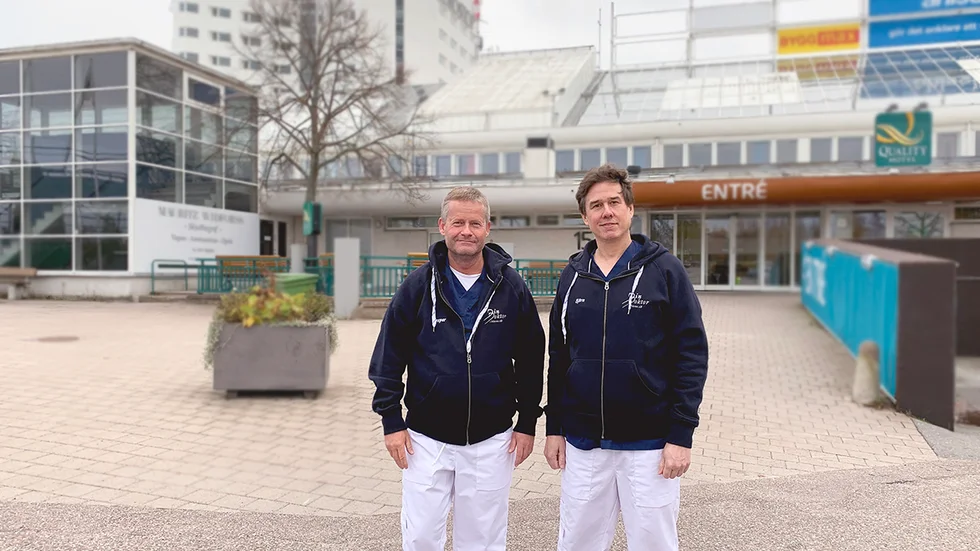 Jesper Zetterquist och Björn Strander, ägare av Din Doktor som flyttar till nya lokaler i Scandinavian XPO under sommaren 2020.