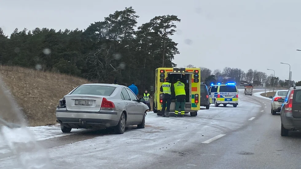 Trafikolycka på torsdagseftermiddagen. 
