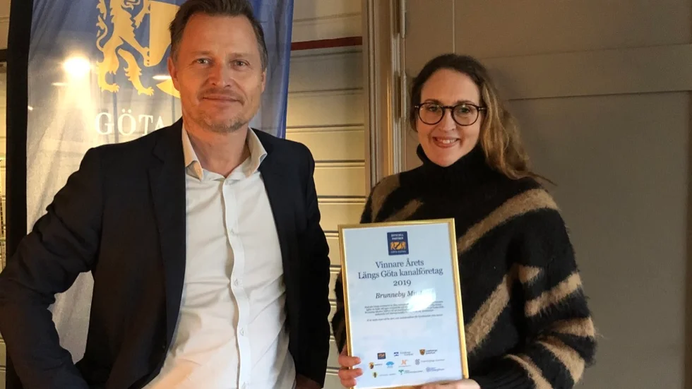 Magnus Hollwin, marknadschef, AB Göta kanalbolag och Lisa Allard, Brunneby Musteri.