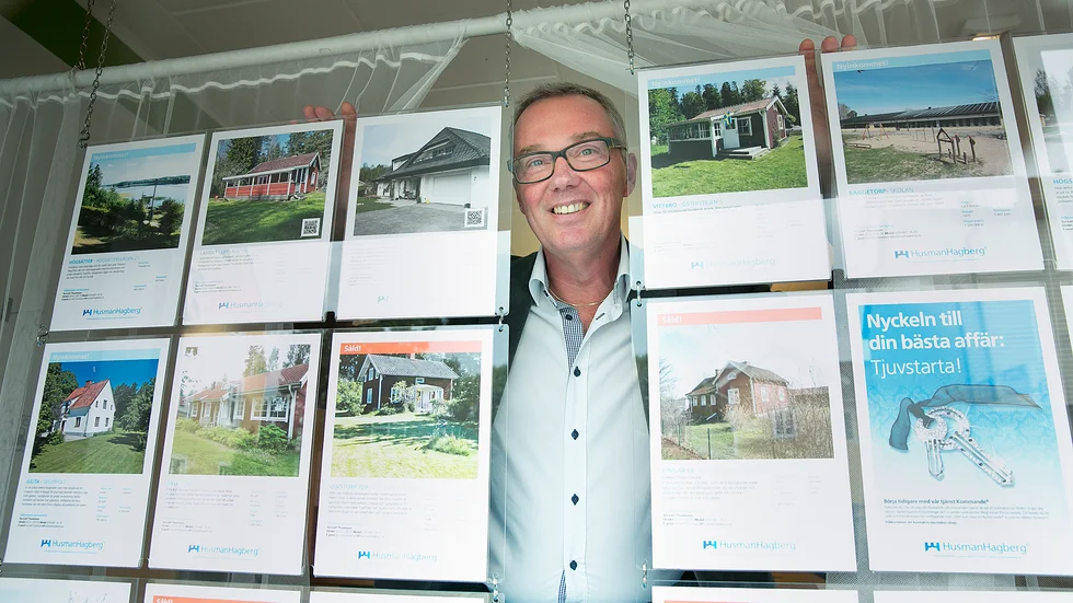 Tor-Leif Thuresson, mäklare på Husman Hagberg i Katrineholm, märker ingen avmattning på försäljningen av bostadsrätter.