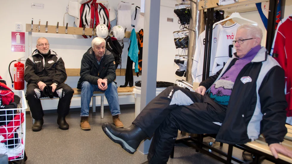 Bo Johansson, Håkan Johansson och Leif Lindbäck - tre av  35 funktionärer på arenan denna dag.