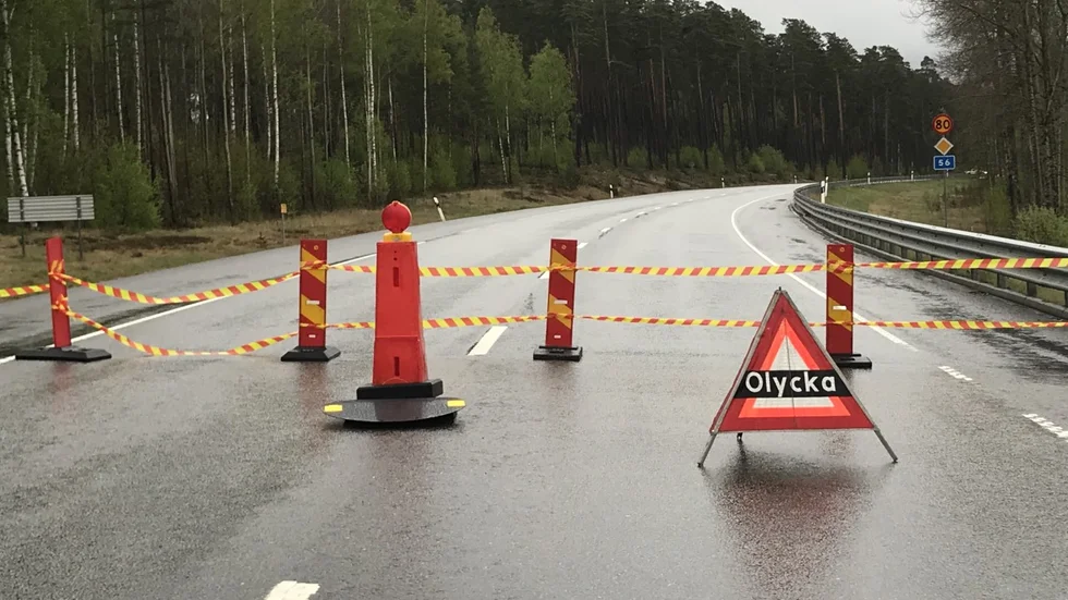 Larmet om olyckan kom in klockan 14.29 på söndagseftermiddagen.