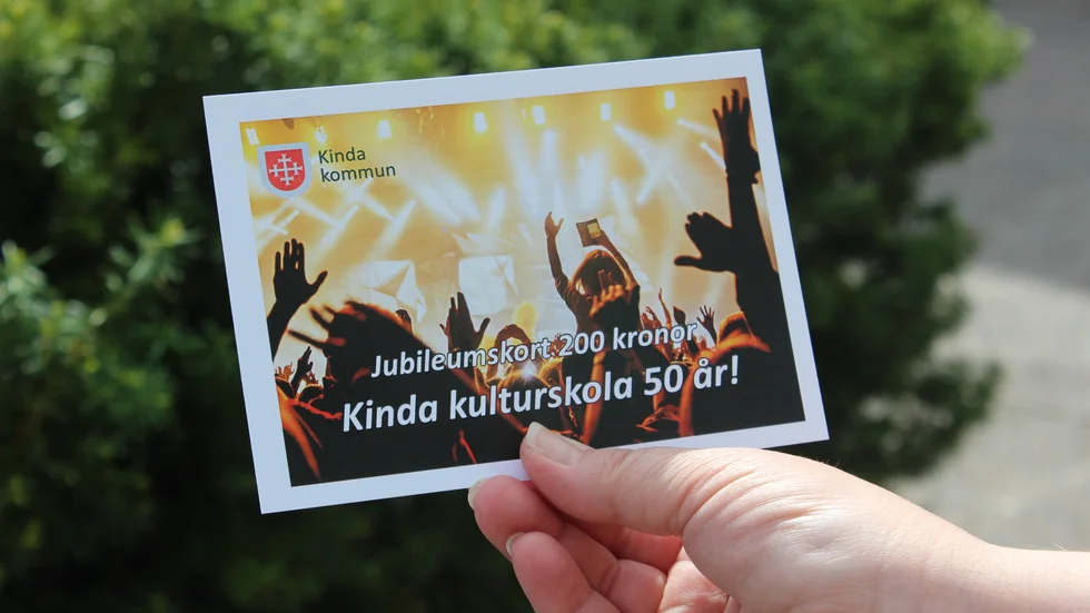 Jubileumskortet ges till alla som arbetar inom Kinda kommun.