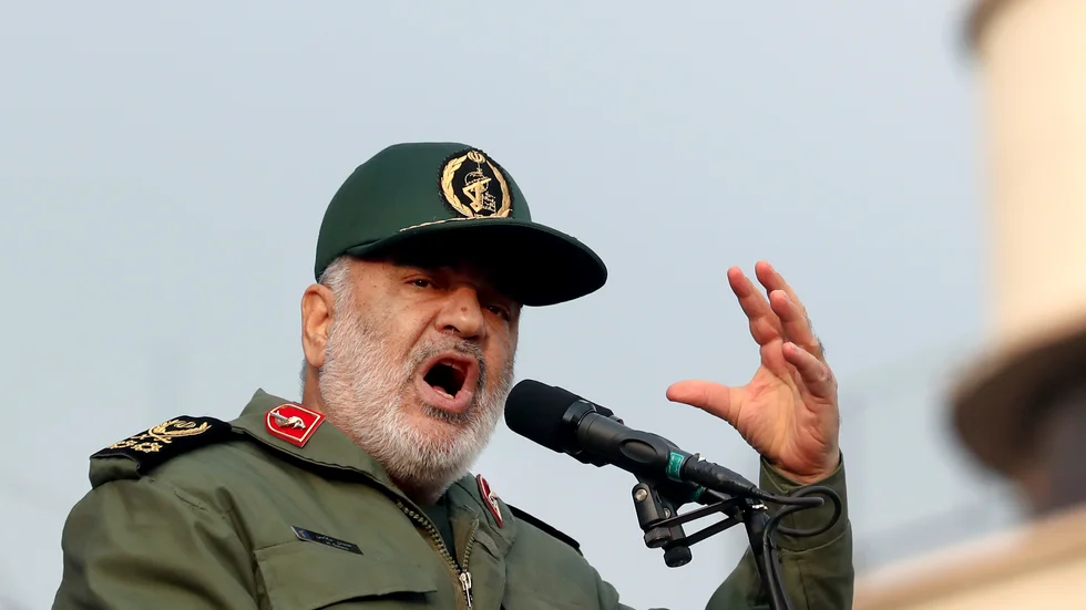 Generalmajor Hossein Salami vid det iranska revolutionsgardet. Arkivbild.
