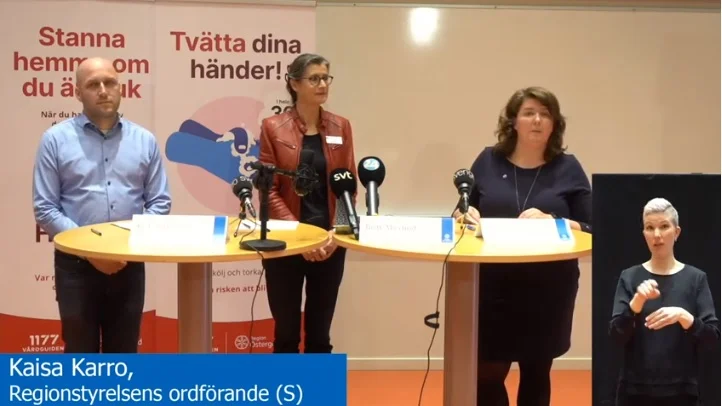 Från regionens pressträff i tisdags.