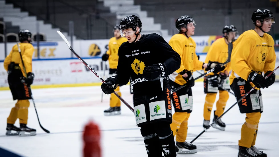 Patrik Norén under fredagens träning.