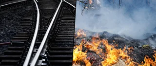 Flera bränder stoppade tågtrafiken